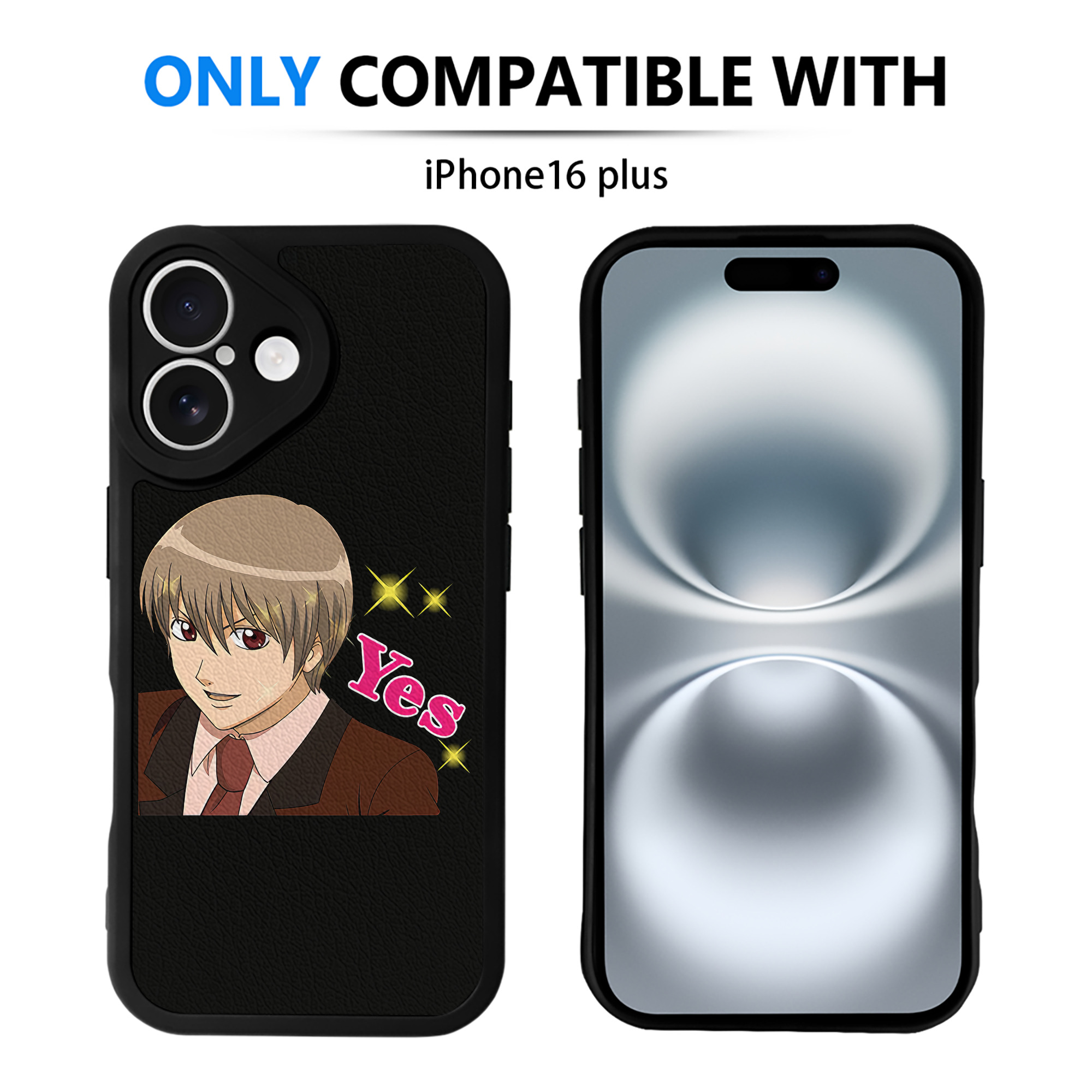 （画像用） ぎんたま 坂田銀時（さかたぎんとき） 神楽 志村新八（しむら しんぱち） GINTAMA Sakata Gintoki Kagura Shimura Shinpachi 【iPhone 16シリーズ対応】シリコンスマホケース（レザー調） 材質：シリコン